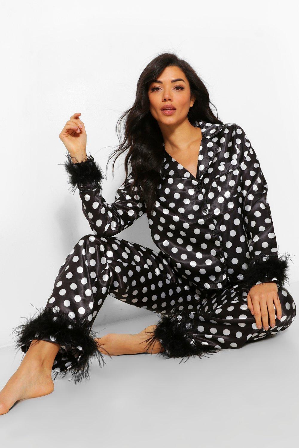 Satin discount pjs boohoo