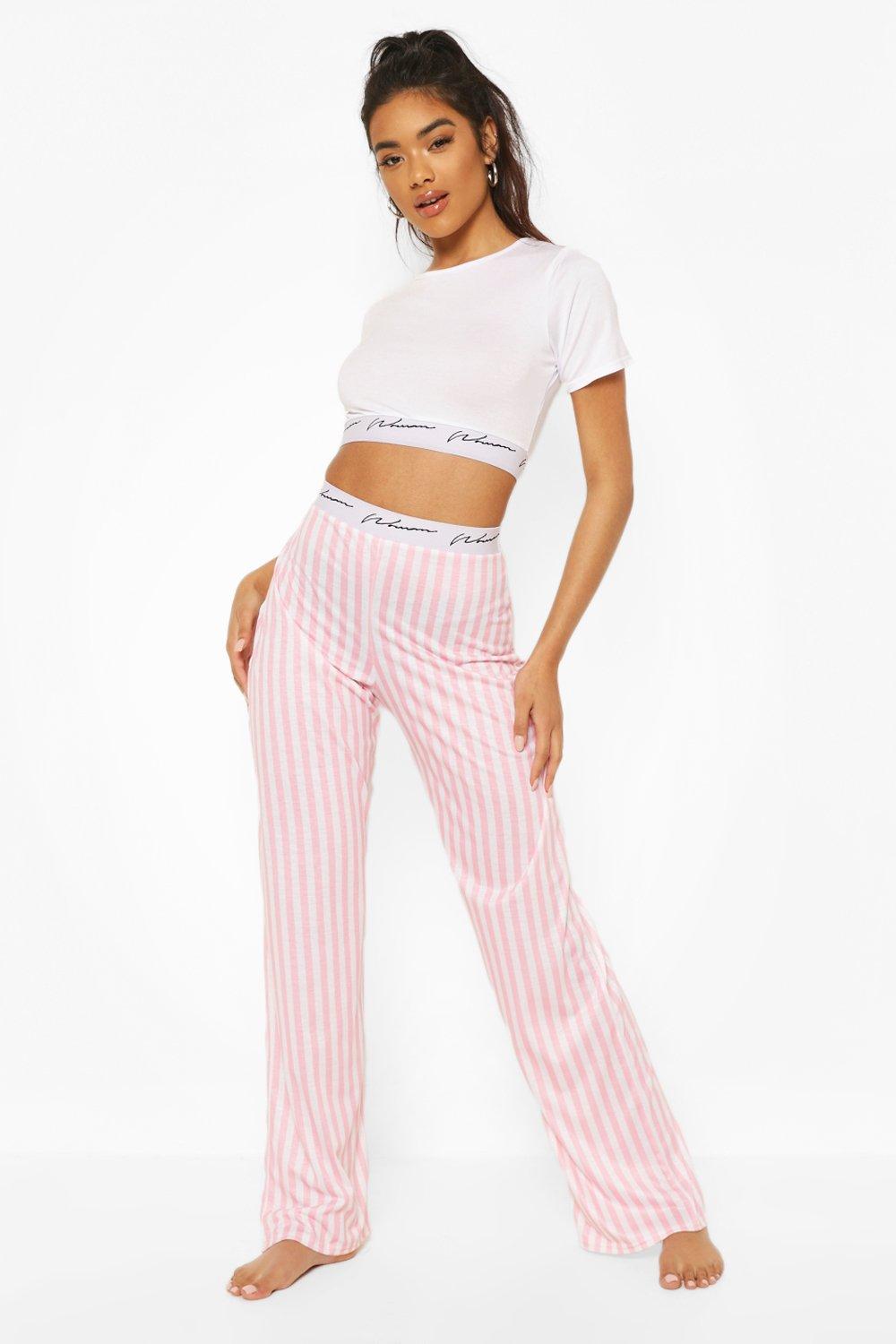 Woman Tape Candy Stripe PJ Set