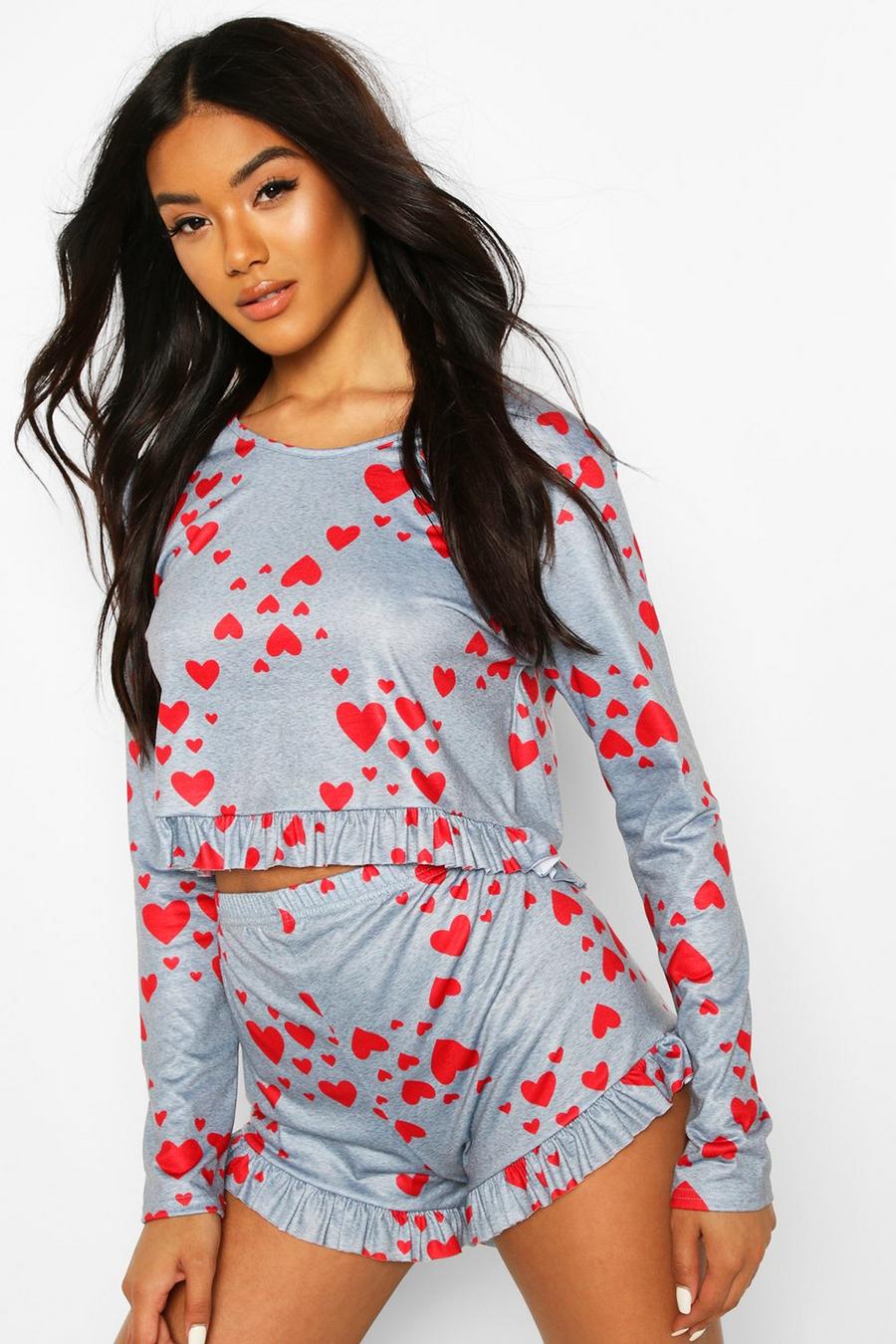 Valentines Pyjamasset med hjärtan image number 1