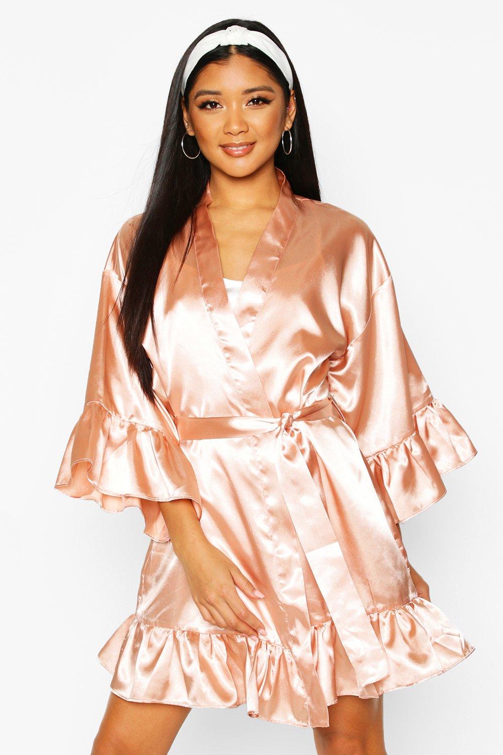 boohoo curve robe