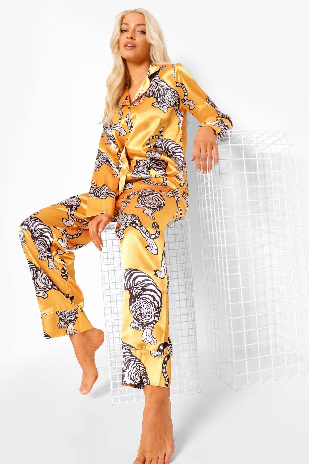 TIGER STRIPE SATIN PJ SET