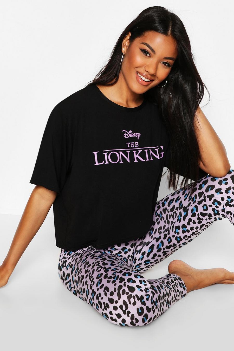 Disney lizenziertes Pyjama-Set mit Lion King-Motiv, Schwarz image number 1