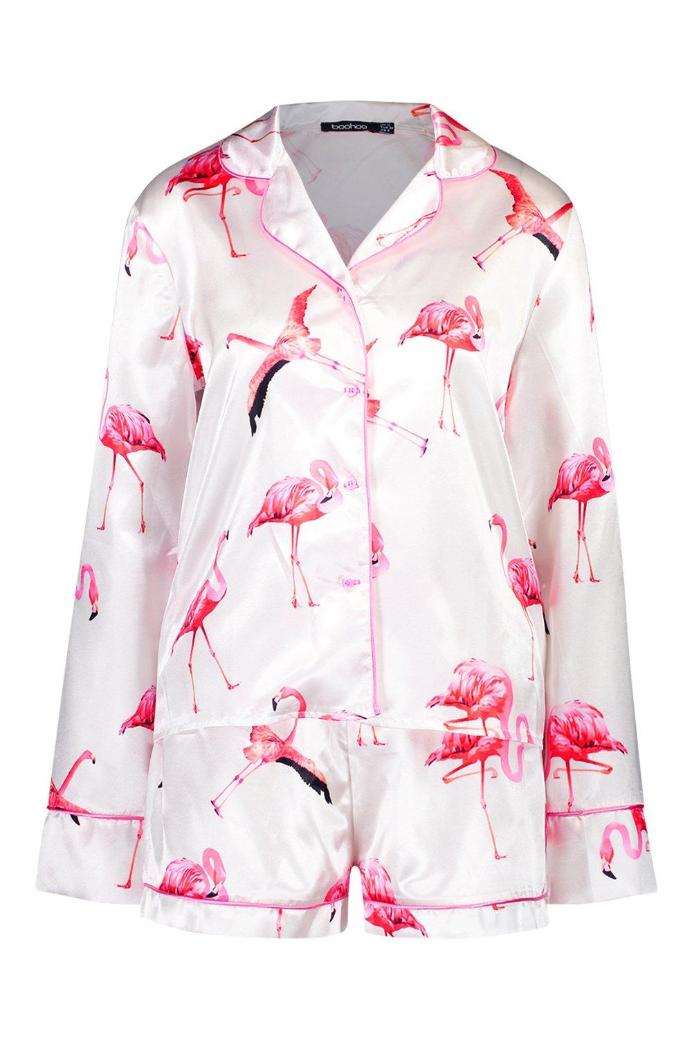 Flamingo print pajamas sale