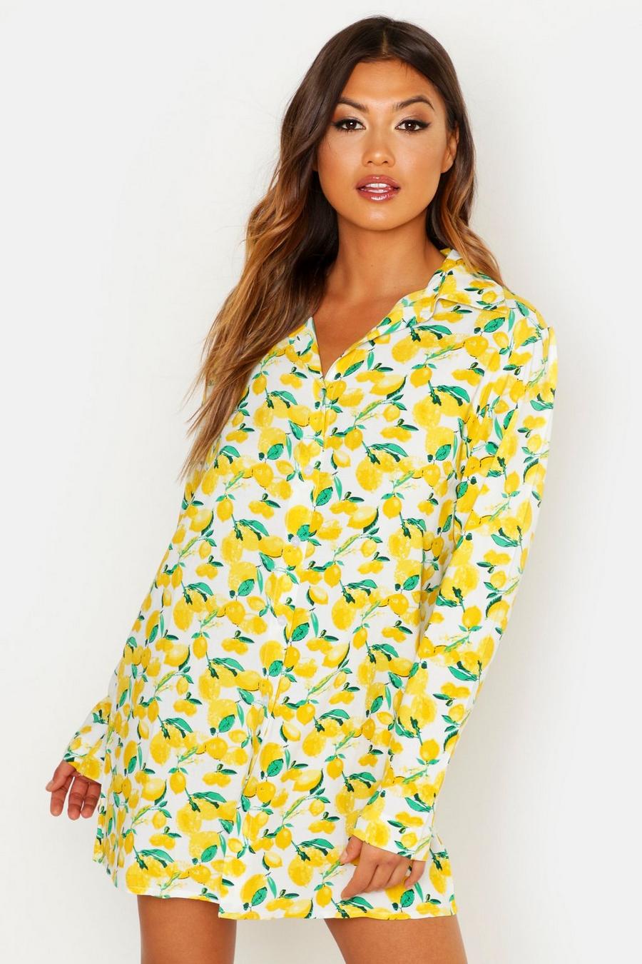 Camisa para dormir con estampado limón image number 1