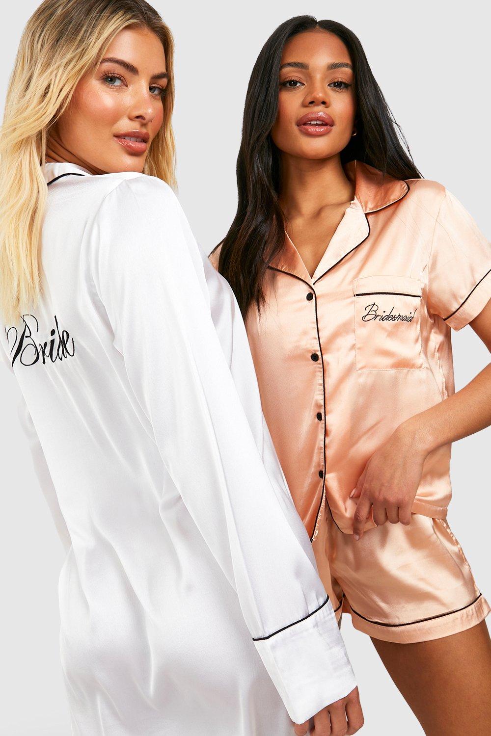 bridesmaid satin pjs