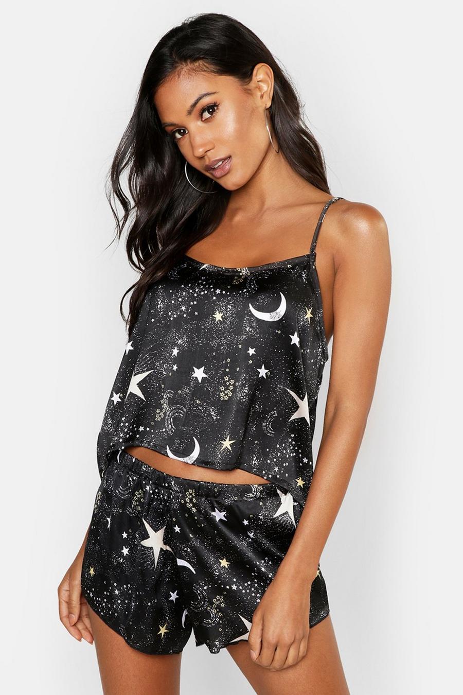 Galaxy Star Satin Cami And Pajama Short Set image number 1