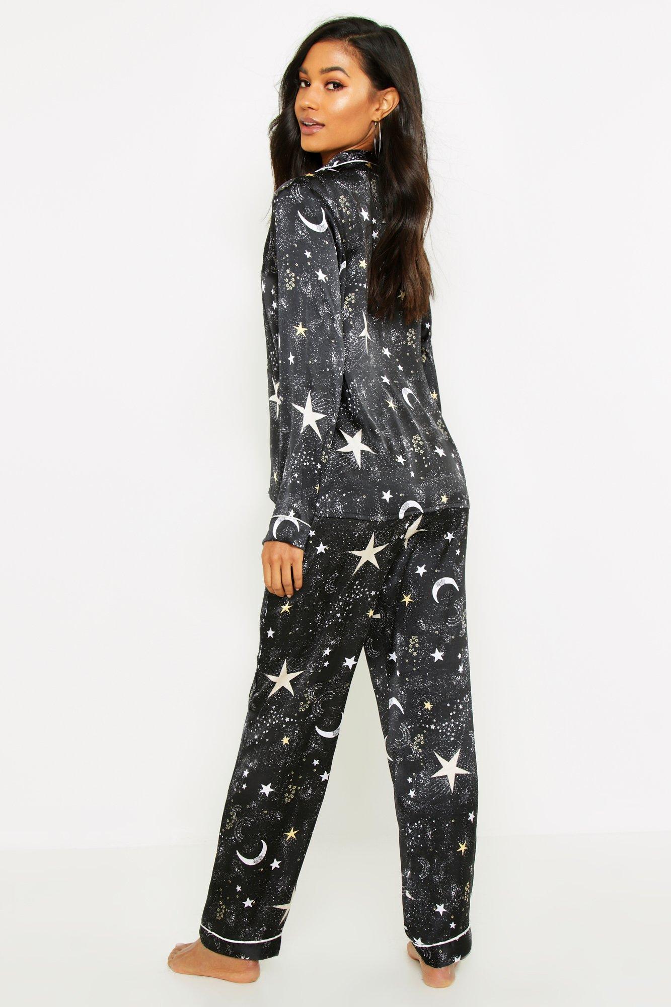 Oarencol Star Moon Space Galaxy Women's Pajama Pants Spacecraft