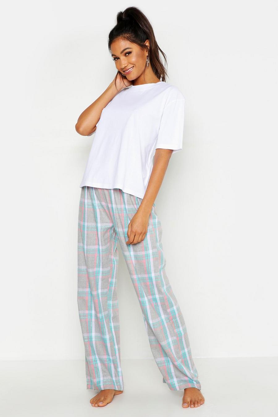 Conjunto de pantalones de pijama de franela image number 1
