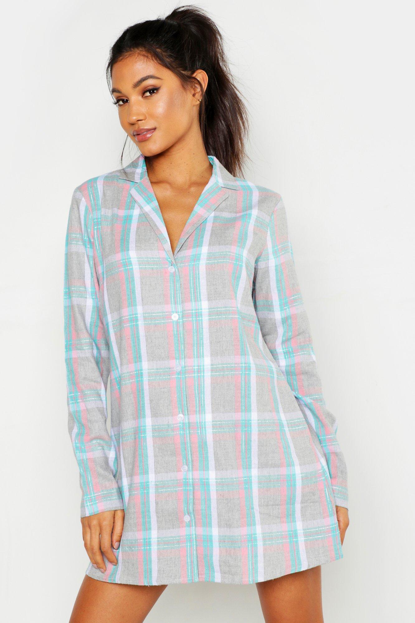 Plaid nightshirt sale