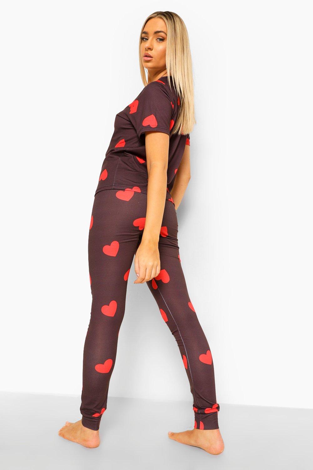 Heart best sale pjs boohoo