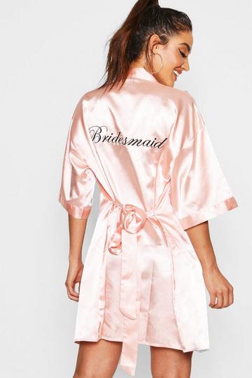 Bridesmaid Satin Robe blush