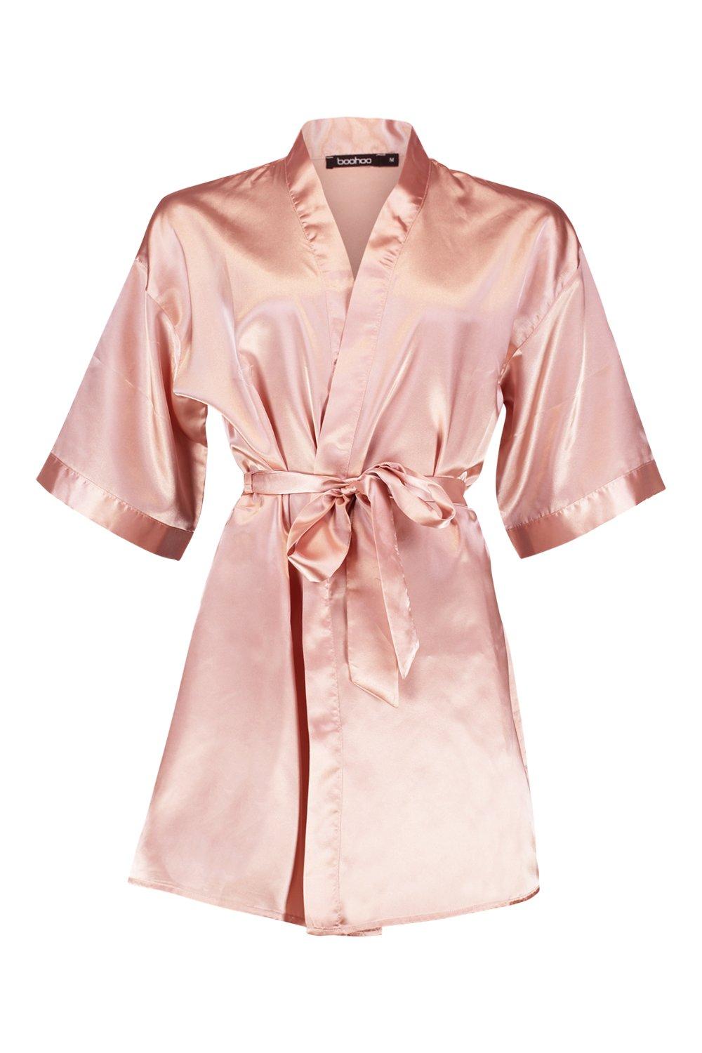 Women's Brides Squad Satin Robe | Boohoo UK