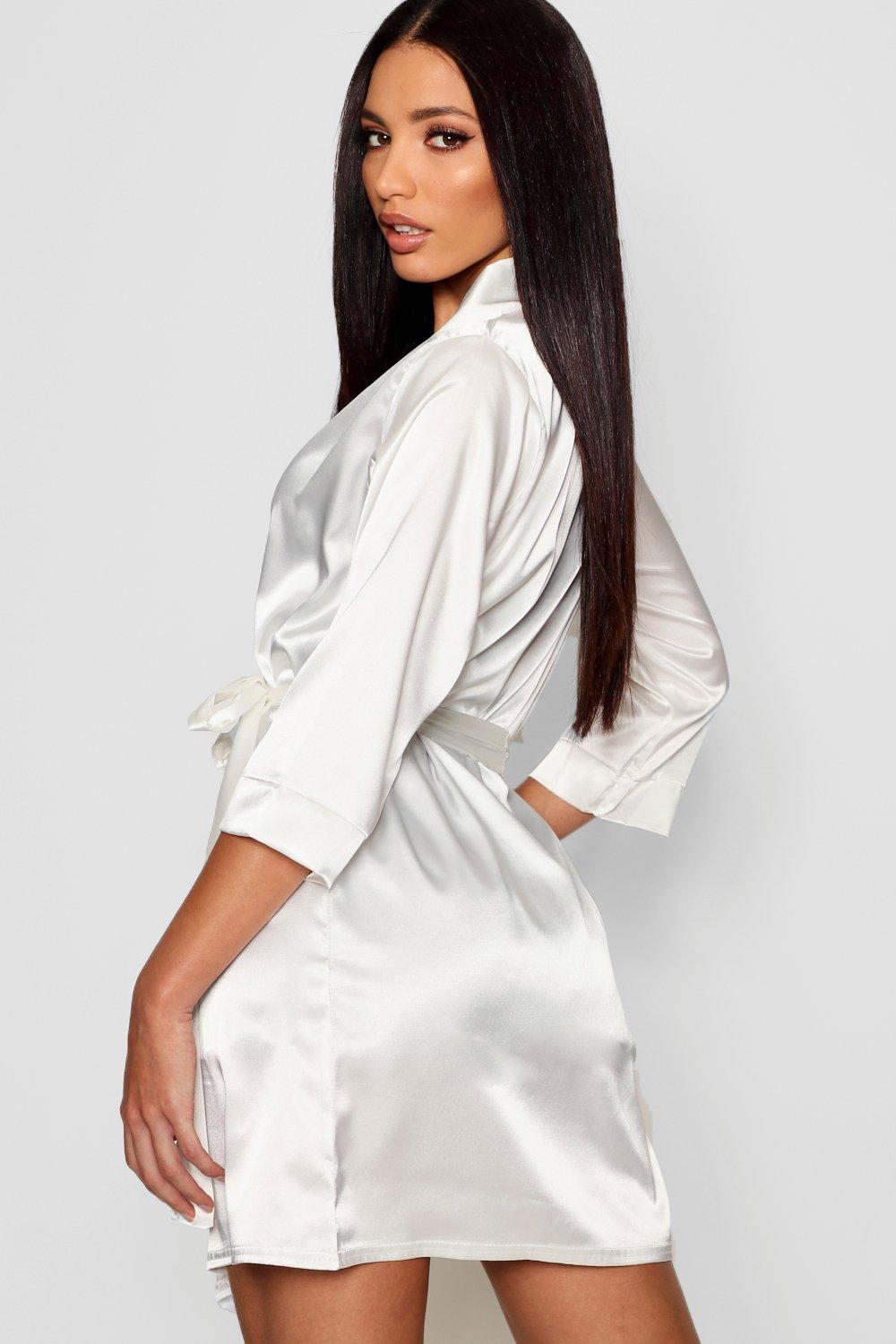 Boohoo satin dressing gown best sale