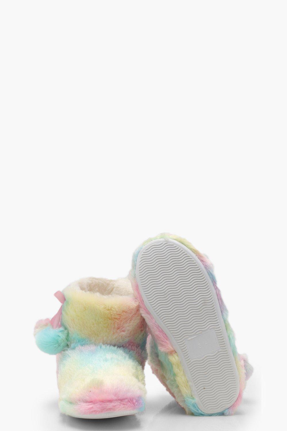 rainbow slipper boots