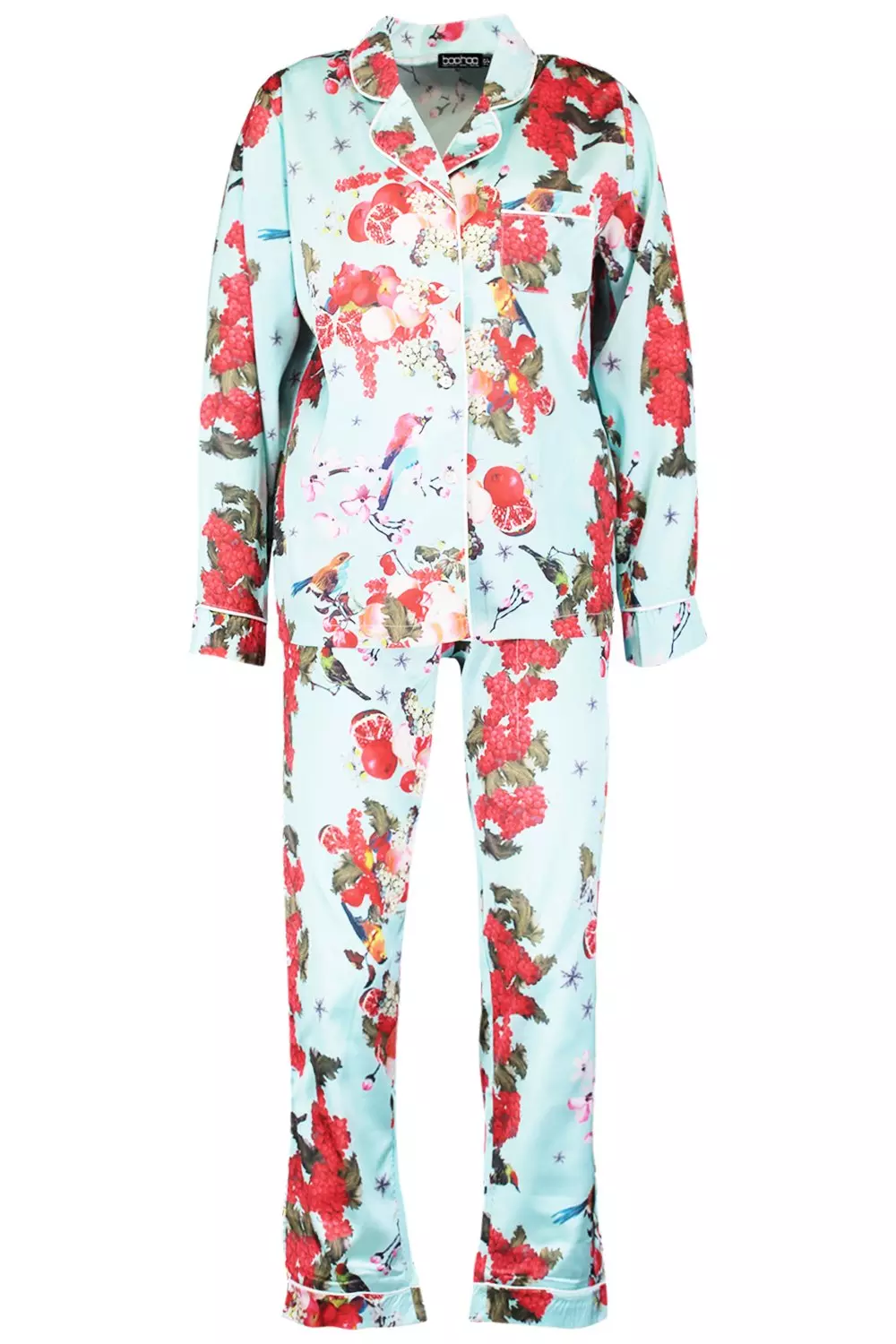 Floral Print Satin Pyjamas