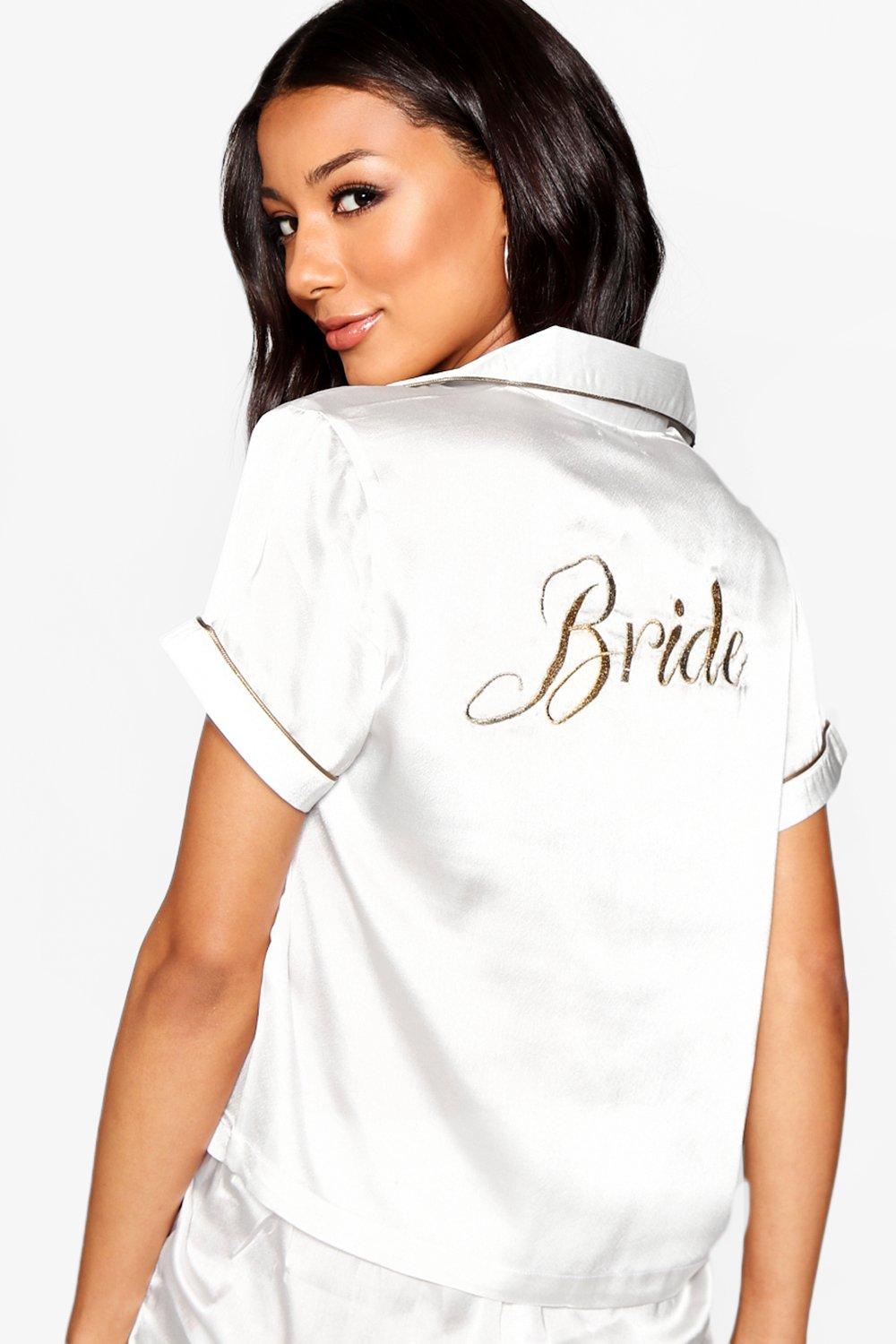 White satin bride discount pjs