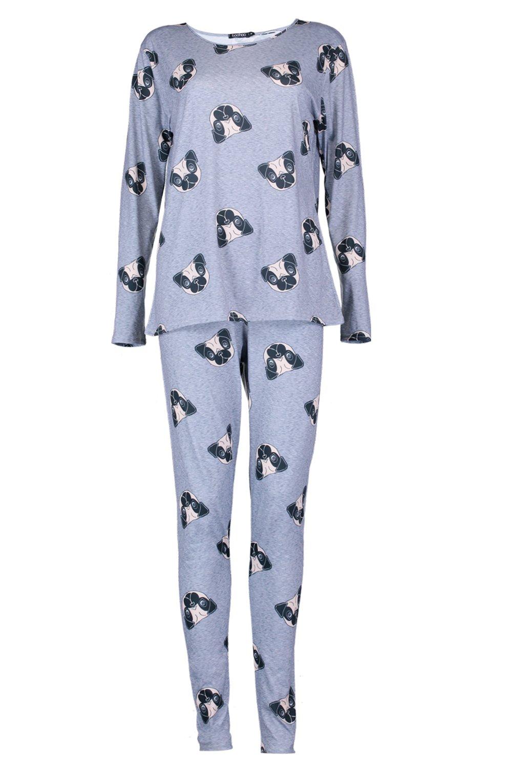 Pug Print PJ Set