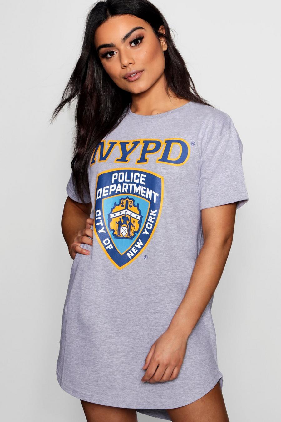 T-shirt NYPD Sleep, Gris image number 1