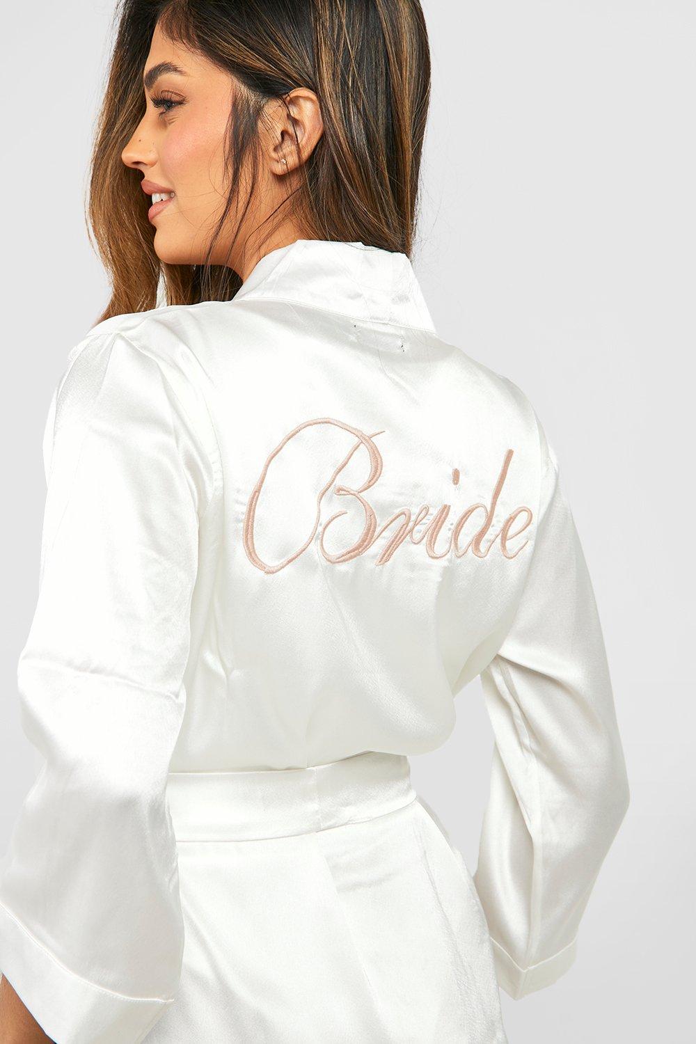 Boohoo bride shop dressing gown