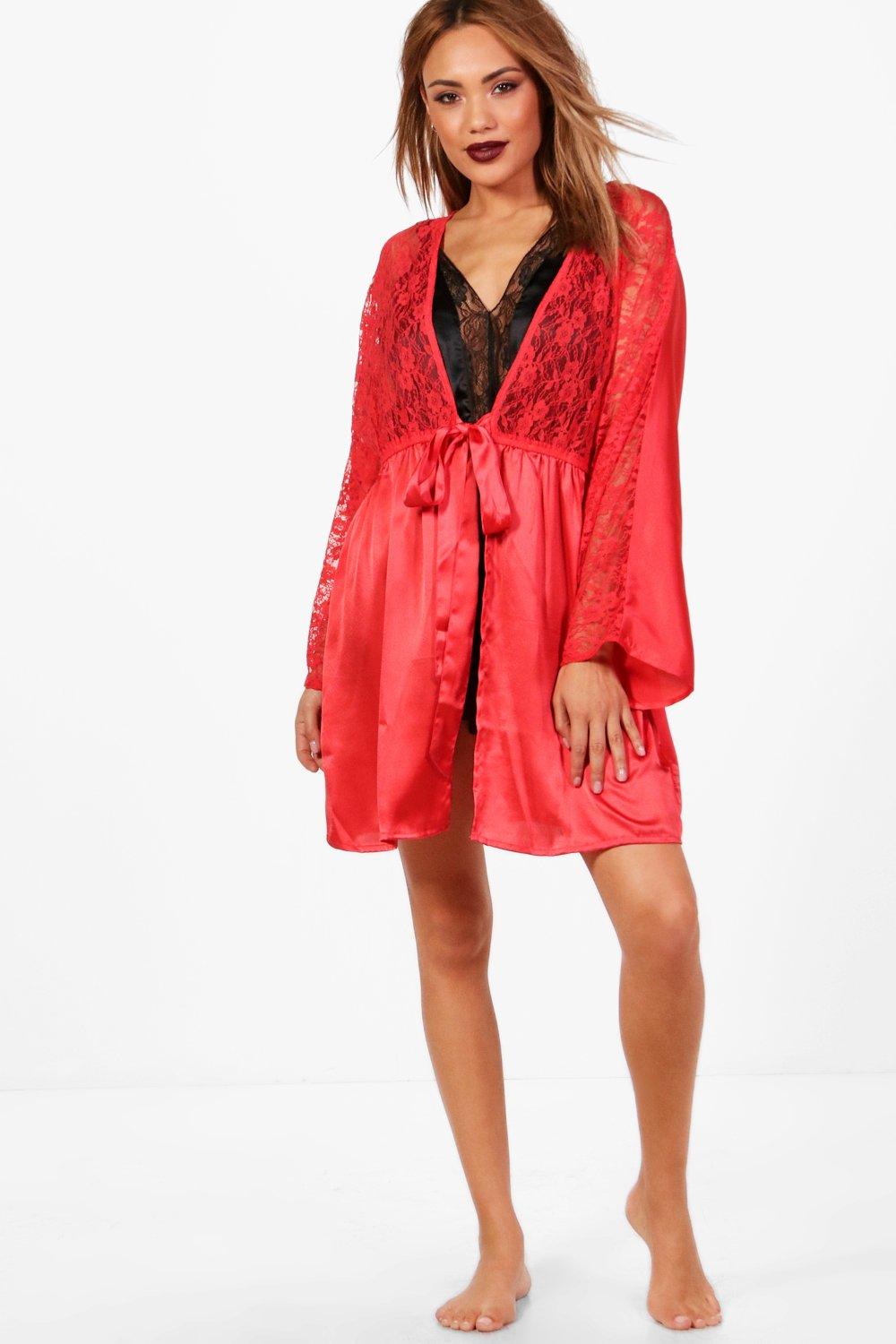 satin night robe