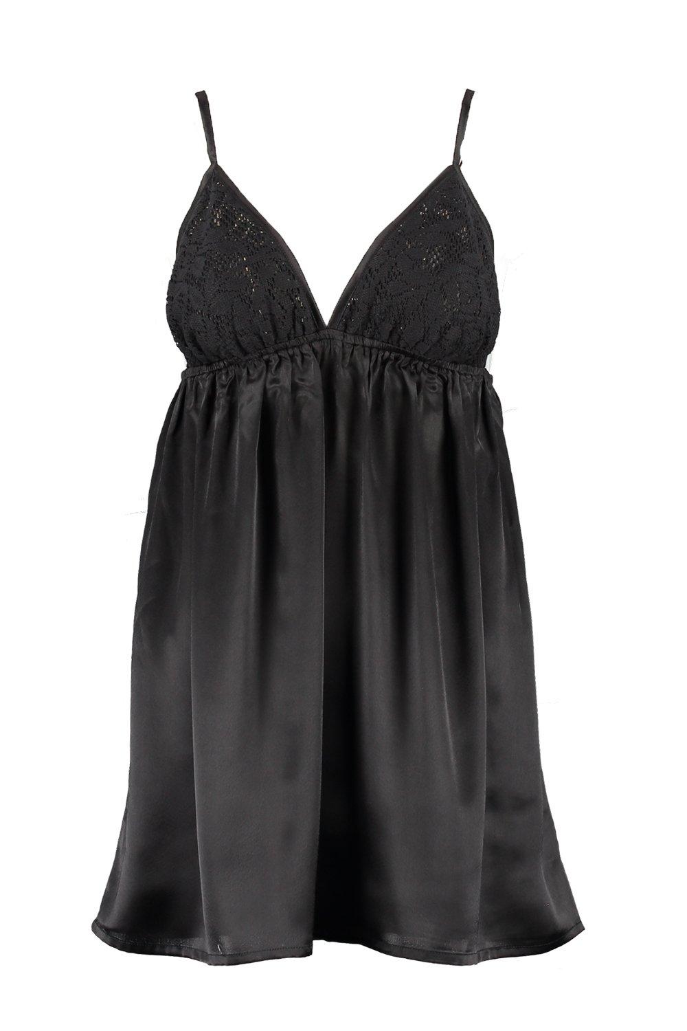 JULIET Pleated Bib Babydoll Chemise in Black – Christina's Luxuries