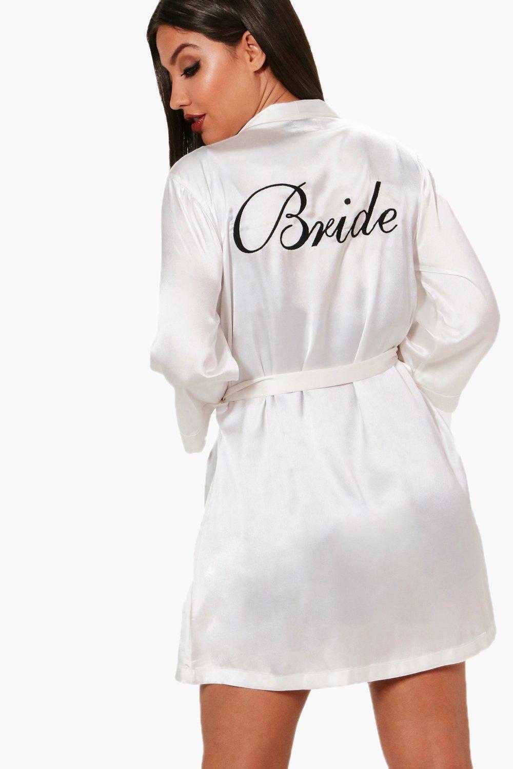 boohoo dressing gown bride