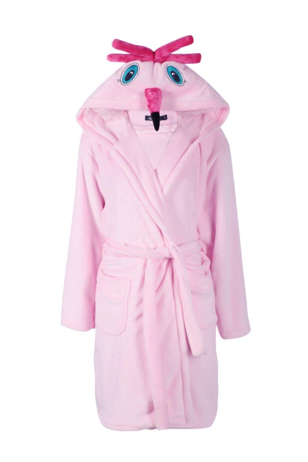 Robe a capuche flamant rose