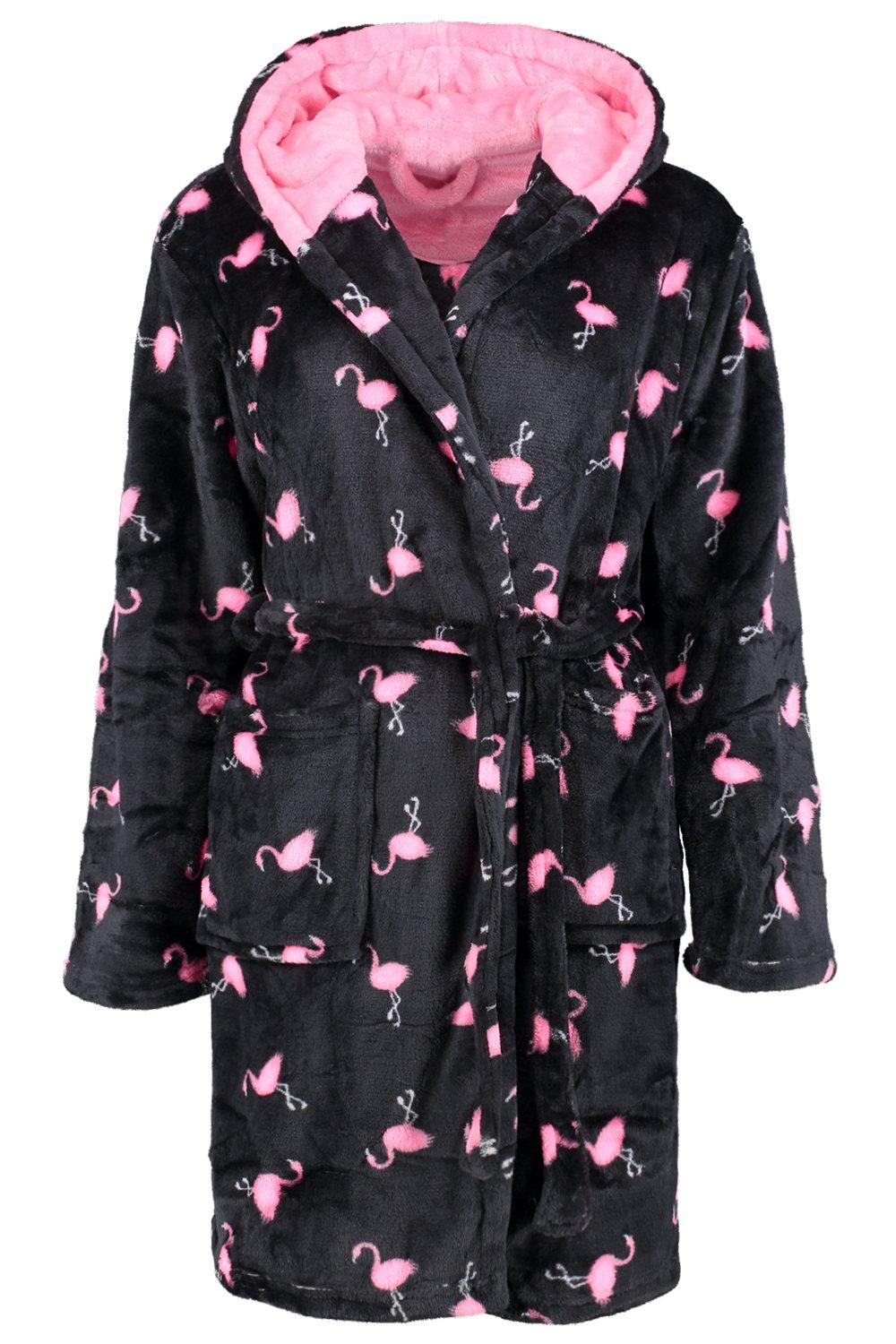 girls flamingo dressing gown