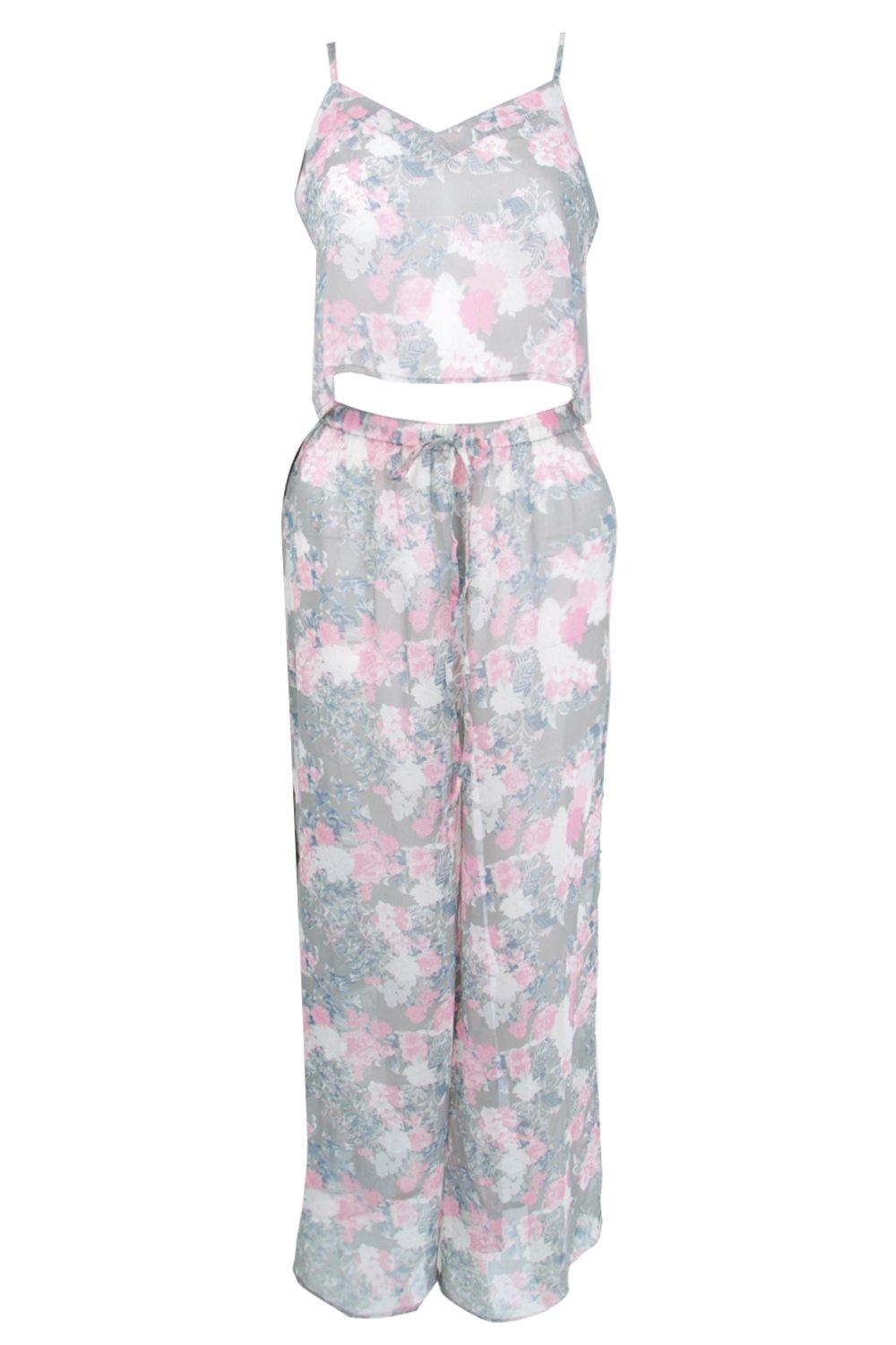 Zoe Floral Sheer Printed PJ Set