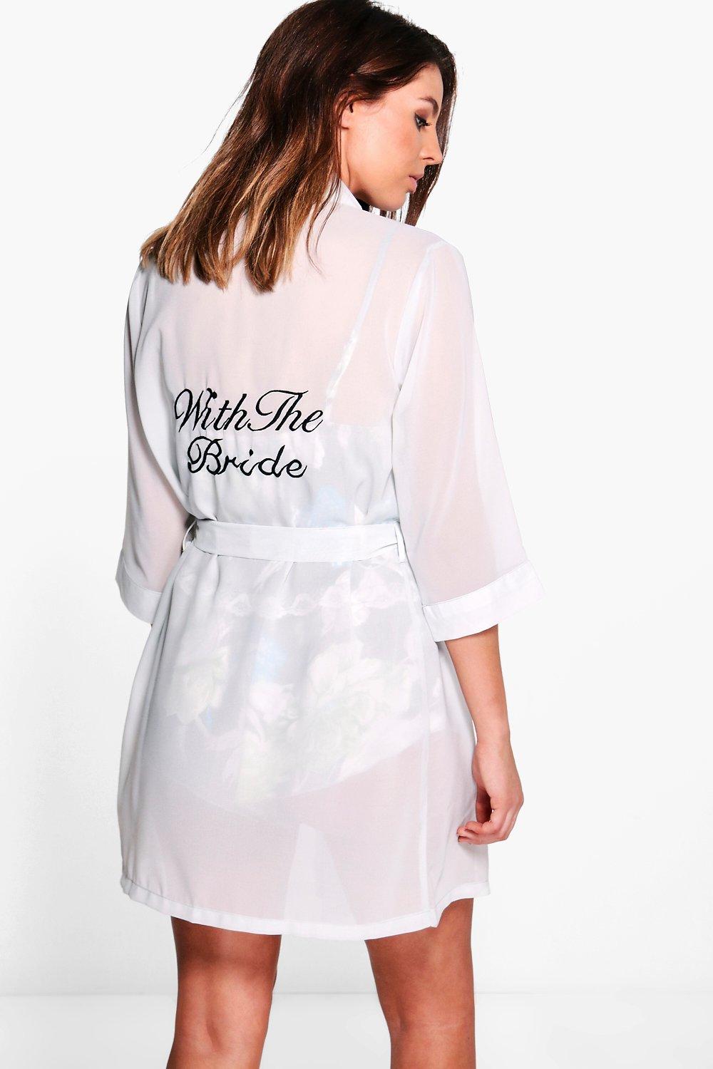 boohoo bride dressing gown