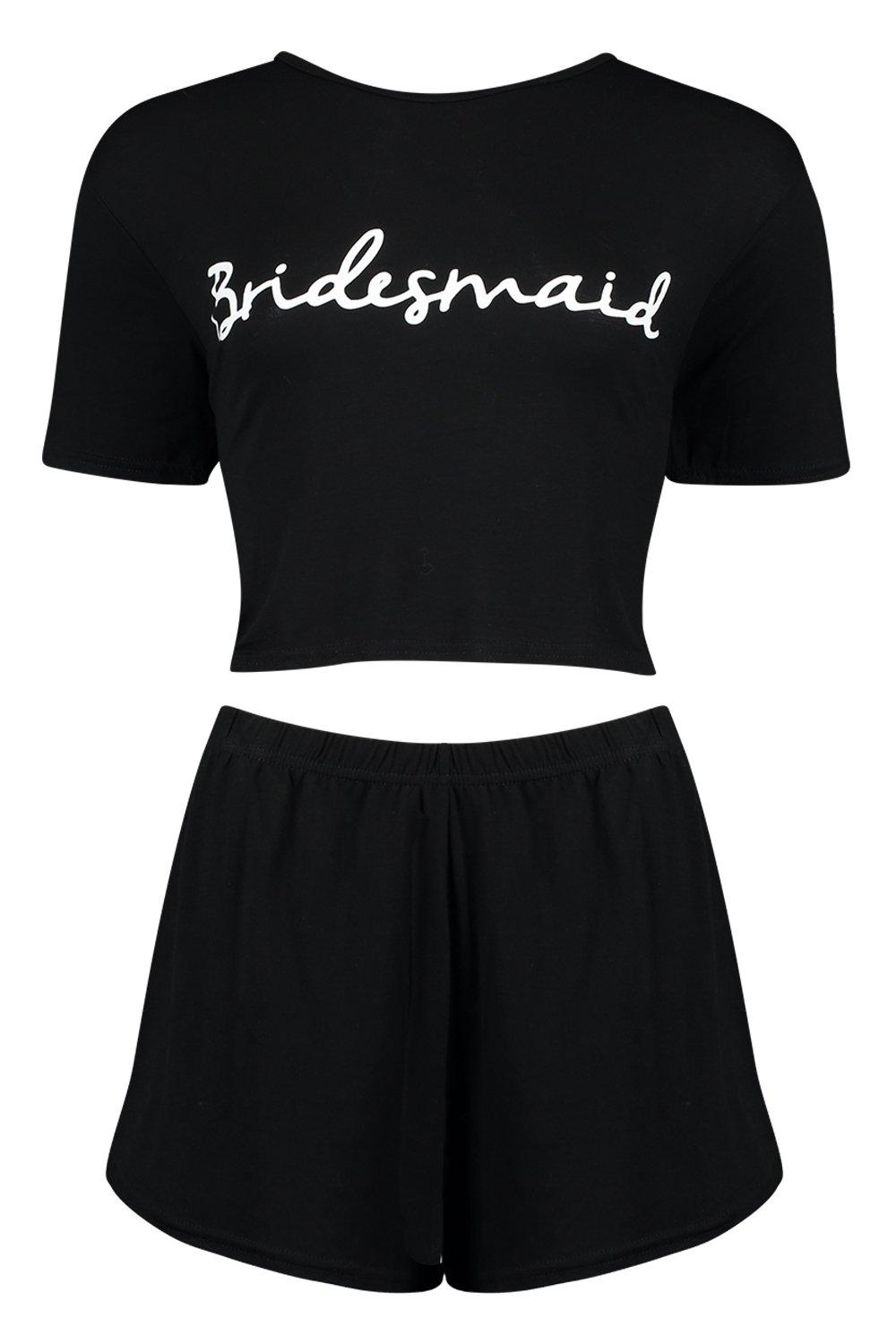 Bridesmaid T Shirt And Short Pj Set boohoo