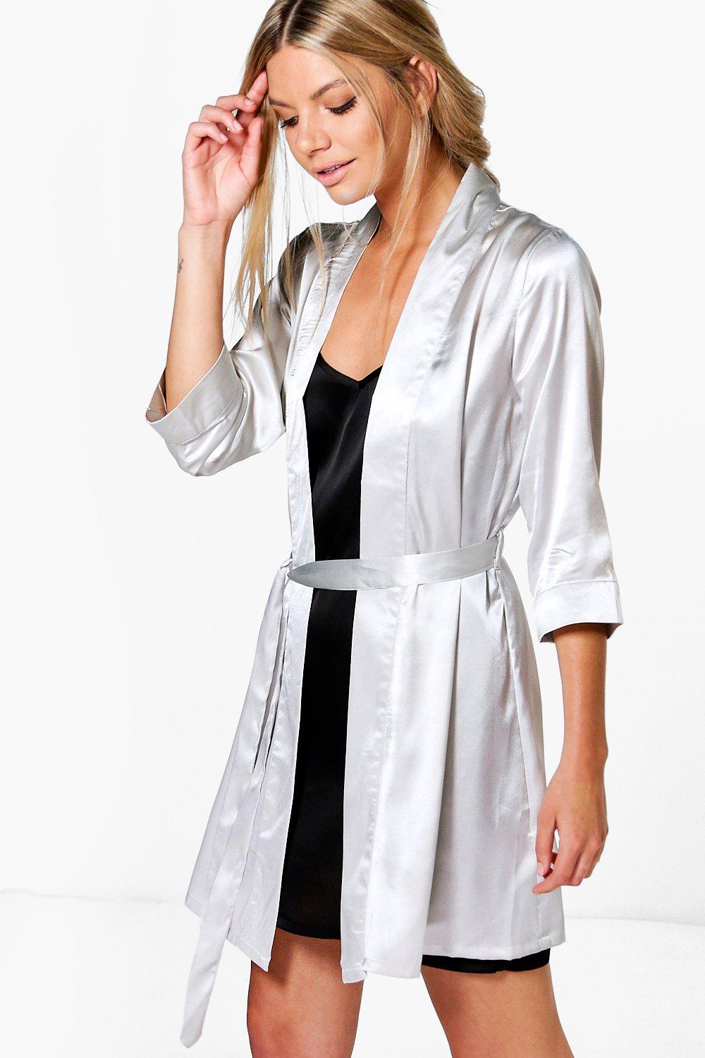 Women's Satin Kimono Robe | Boohoo UK