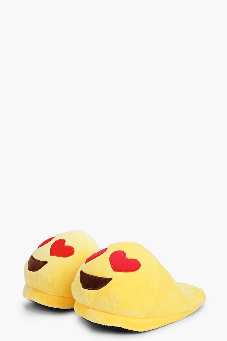 Chaussons Emoji cœurs pour les yeux, Jaune image number 1