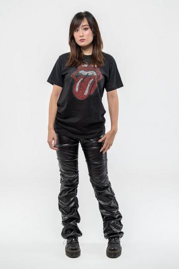 Classic Tongue Diamante T Shirt Black