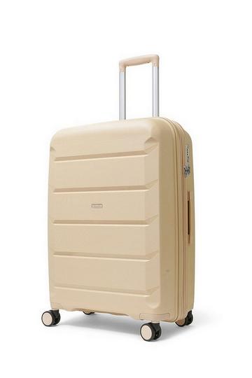 Beige Tulum 8 Wheel Hardshell Expandable Suitcase Medium