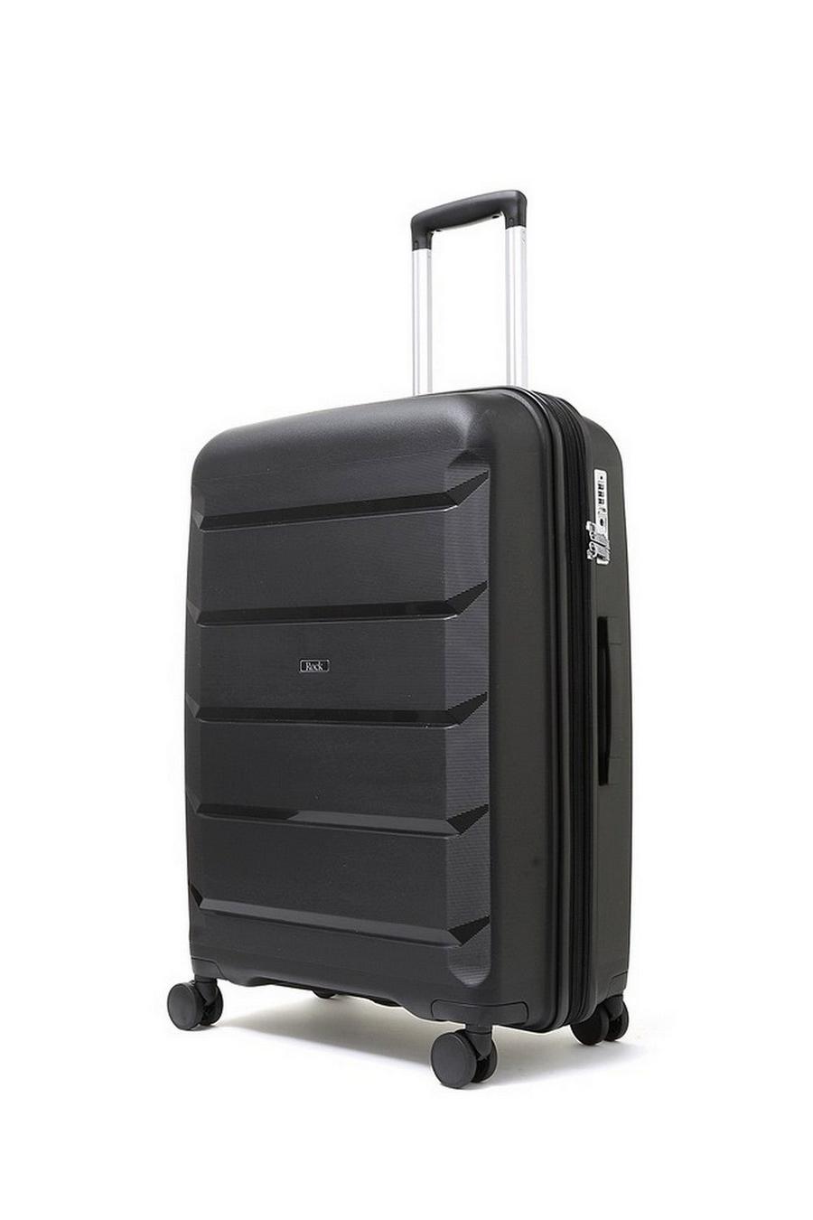 Black Tulum 8 Wheel Hardshell Expandable Suitcase Medium image number 1