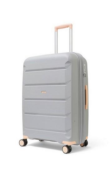 Grey Tulum 8 Wheel Hardshell Expandable Suitcase Medium