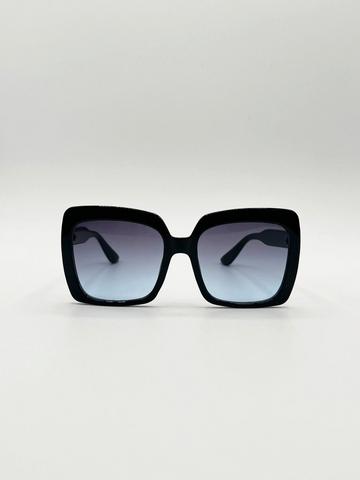 Oversized Black Square sunglasses Black