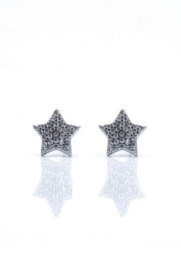 Silver Crystal Starlight Stud Earrings