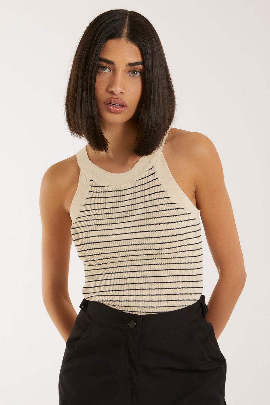 Stone Striped Racer Top image number 1