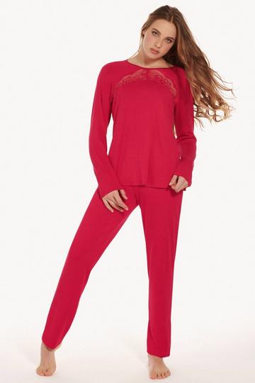 'Evelyn' Modal Pyjama Set Red