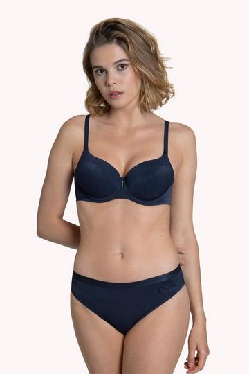 'Gracia' Underwired T-Shirt Bra Navy