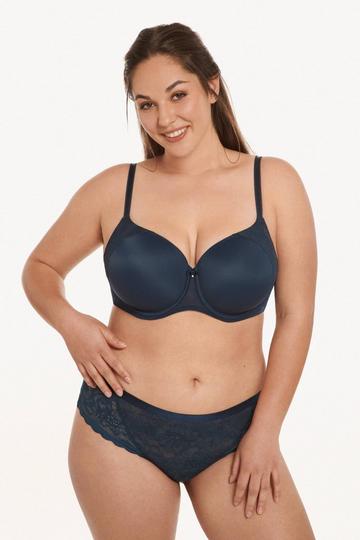 Blue 'Evelyn' Underwired T-Shirt Bra (Fuller Bust)