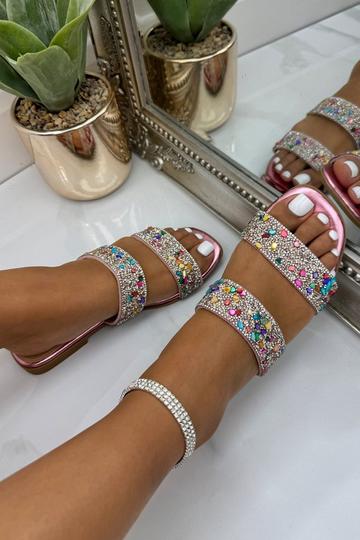 Pink Sparkly Gemstone Sliders