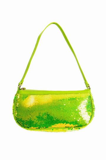 Green Sequin Shoulder Bag