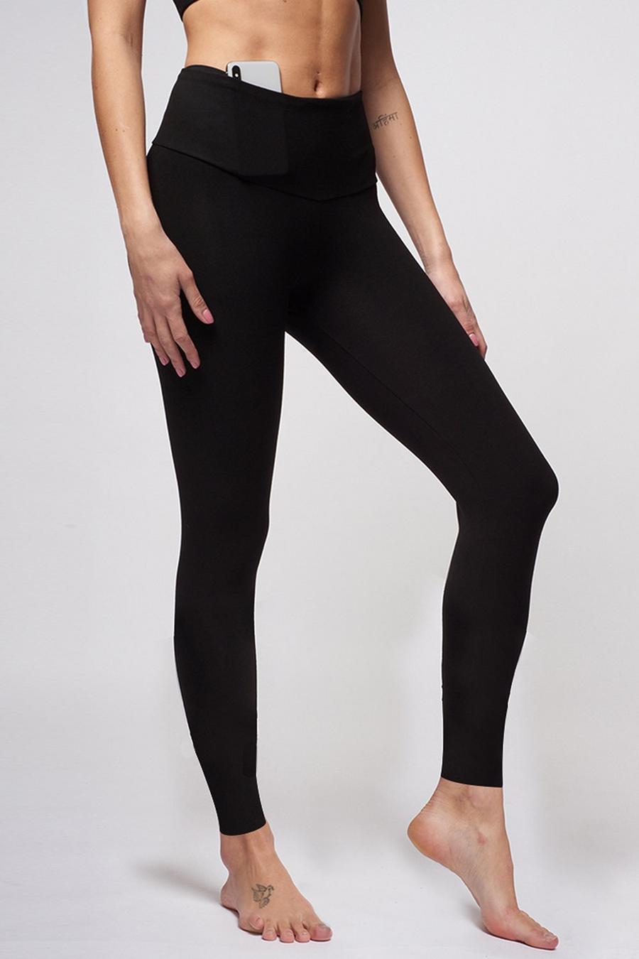 Black Extra Strong Compression Leggings with Figure Firming SHORT