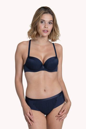 'Gracia' Underwired Multiway Push-Up Bra Navy