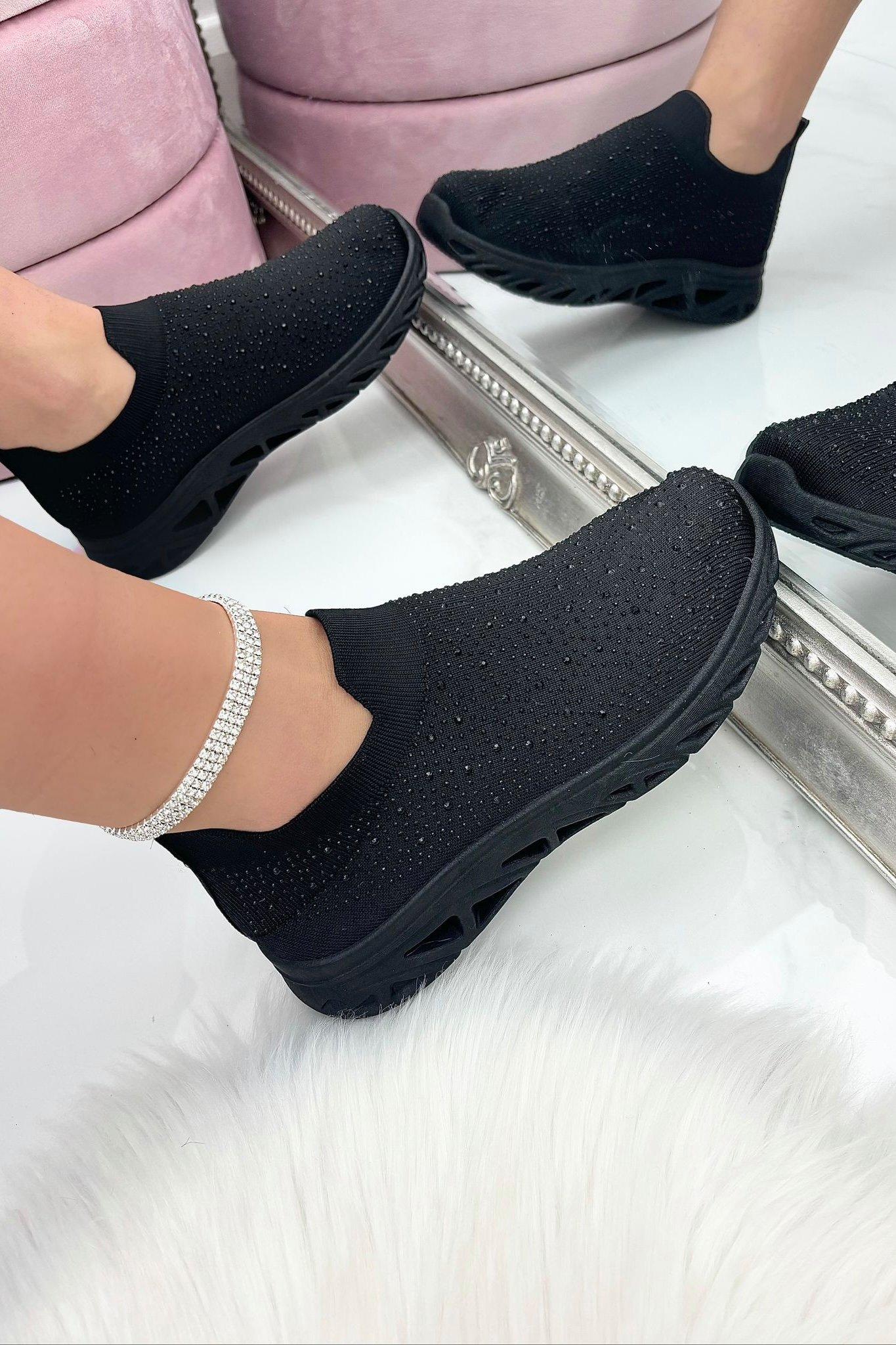 Crystal sock trainers hot sale