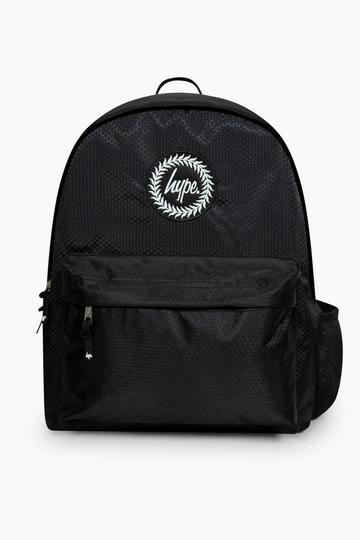 Black Black Hexagon Badge Backpack