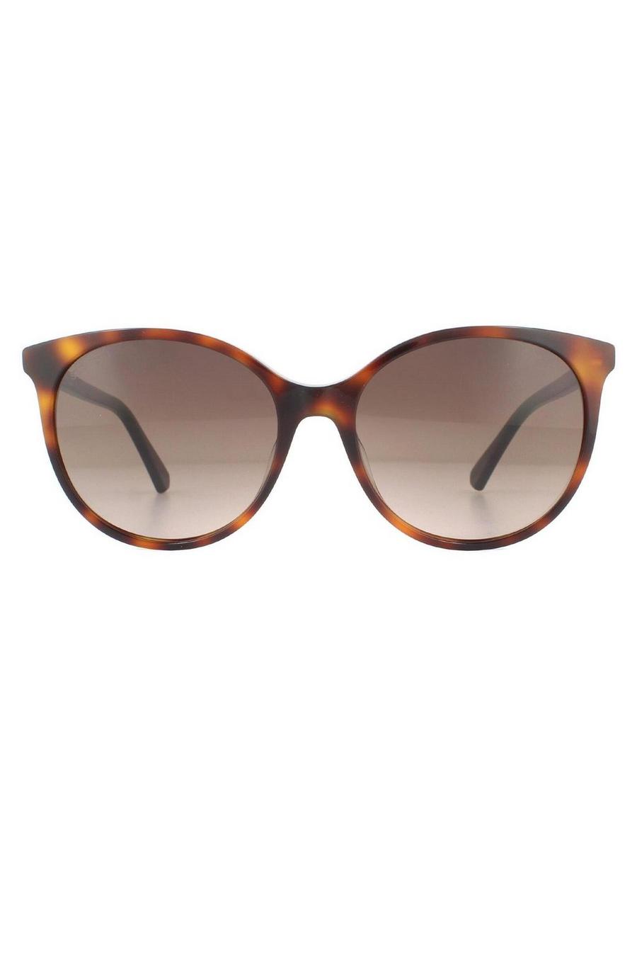 Round Dark Havana Brown Gradient Sunglasses image number 1